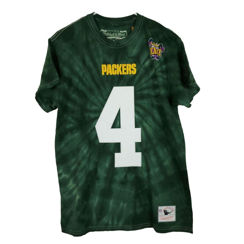 Brett Favre Green Bay Packers Mitchell & Ness NFL M Medium Shirt Tie Dye NWT
